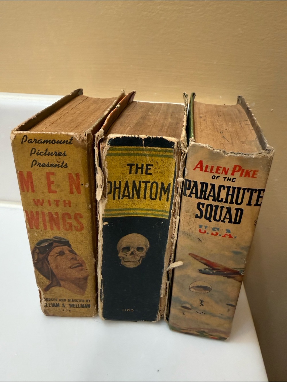 Vintage Book Set: The Phantom, men with Wings, Parachute squad